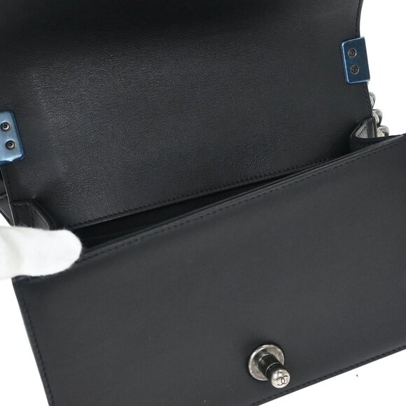 Chanel Black Chevron Lambskin Small Chain Shoulder Bag - Picture 6 of 10